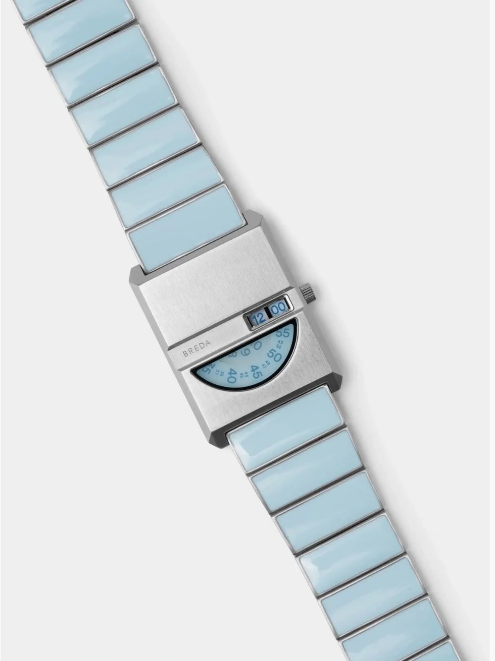 Breda Pulse Tandem Stainless Steel Bracelet Watch, 26mm light Blue New with BOX